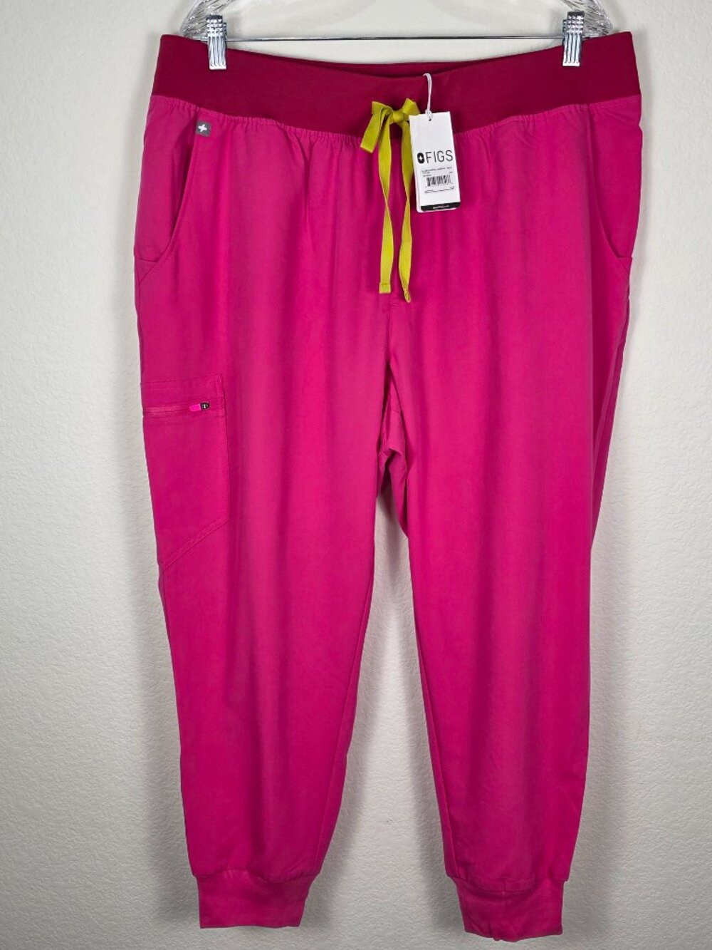 FIGS Zamora High Waisted Yoga Jogger Scrub Pants Pink 3XLP 3XL Petite